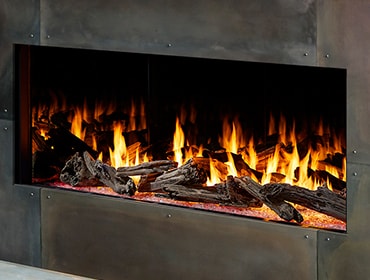 foundation single-sided gas fireplaces